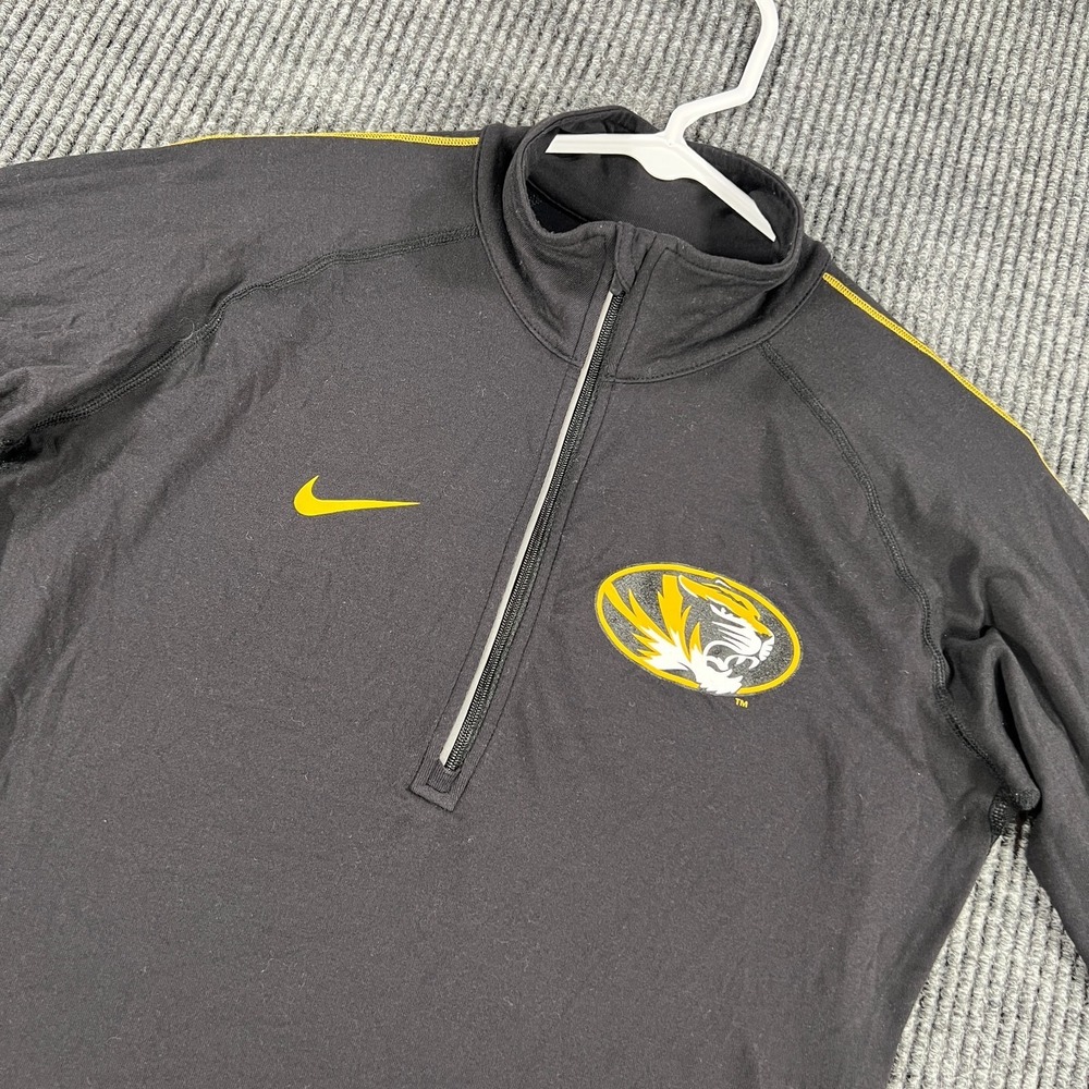 Missouri Tigers Mizzou Pullover Shirt Nike‎ Womens Small Black Long Sleeve 1/4